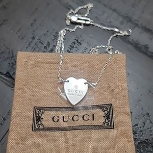 Gucci Silver heart necklace